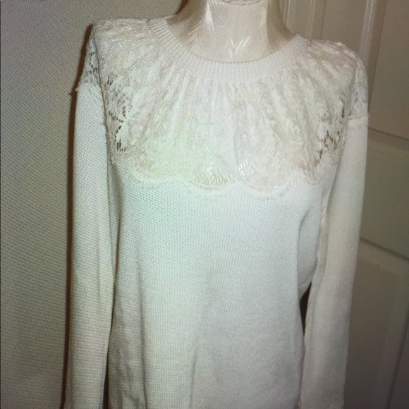 Valentino Sweater lace detail Size L rare